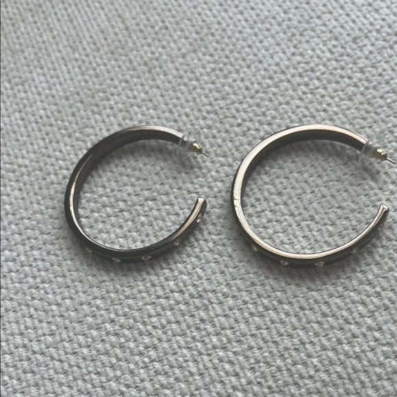 Givenchy bronze Crystal-Studded Hoop Earrings - Picture 2 of 5